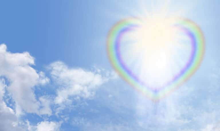 heart shaped rainbow